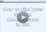 How to Find Your System Administrator in CIS
